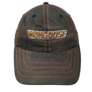 Mongoose Baseball Cap Black Orange White One Size Mascot Contrast Stitching Hat